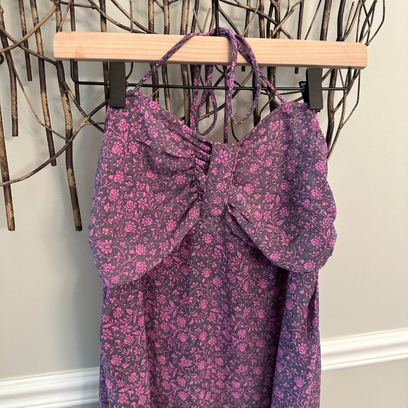 Purple Dress, Floral Dress - Picture 3 of 6